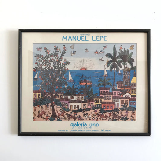Vintage Manuel Lepe Poster Print, 1984