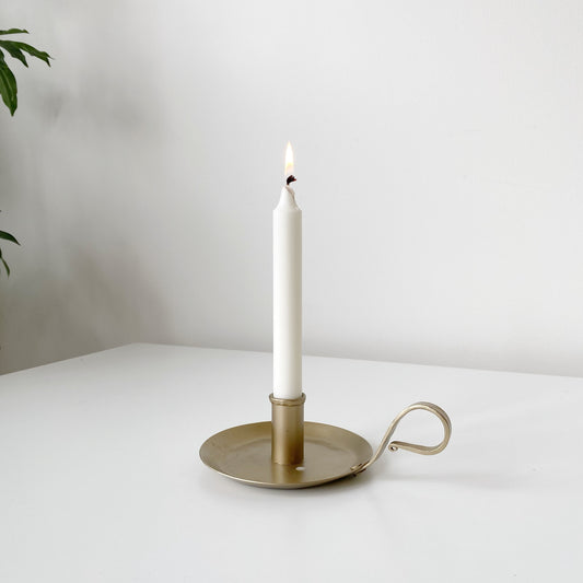 Golden Chamberstick Candle Holder