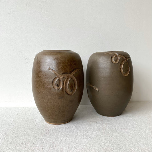 Vintage “Loopy” Studio Pottery Vessel Vase, Choose