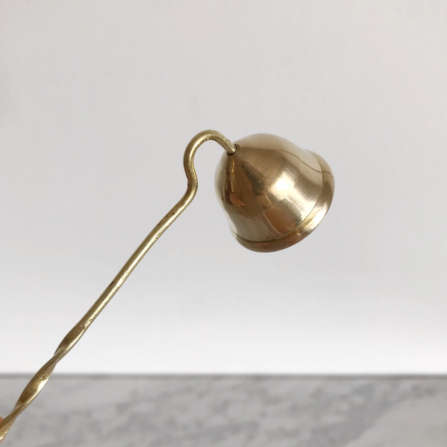 Vintage Brass Candle Snuffer, Twisted