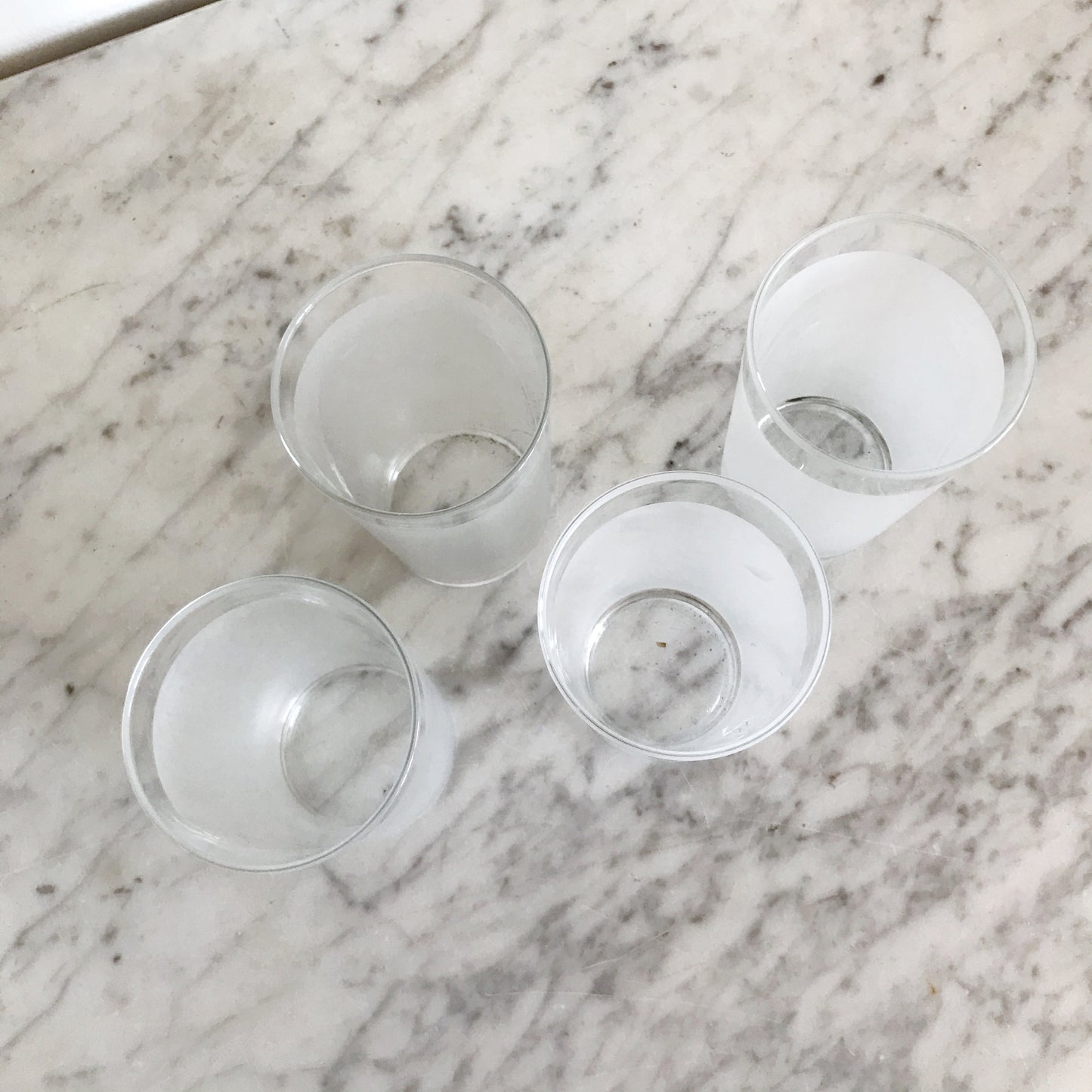 Set of 4 Medium Frosted Glasses