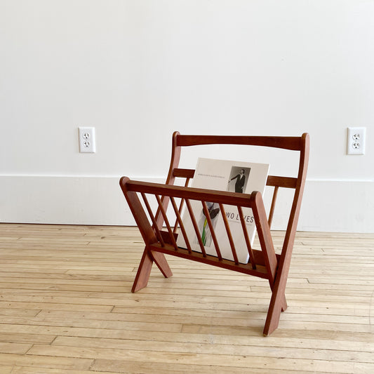 Vintage MCM Folding Magazine Rack