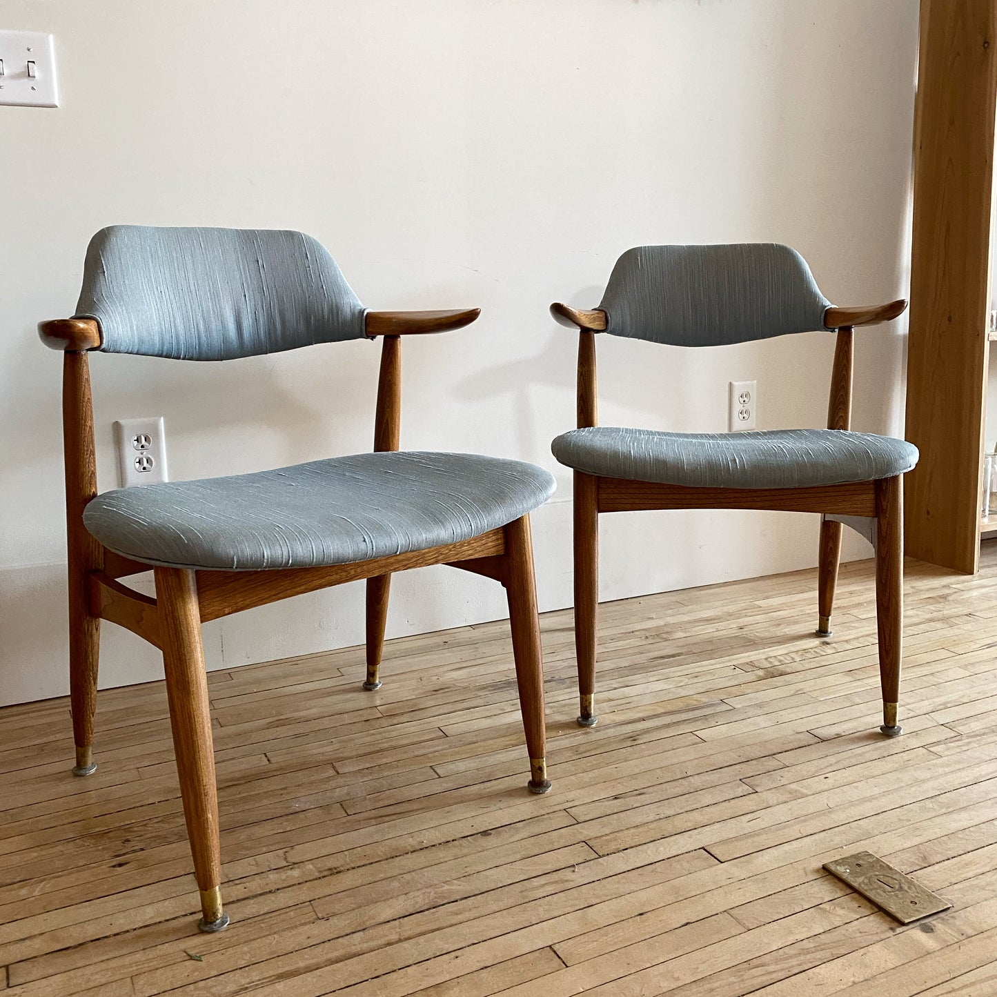 1950's Danish Modern Settee / Loveseat or Chairs, Choose