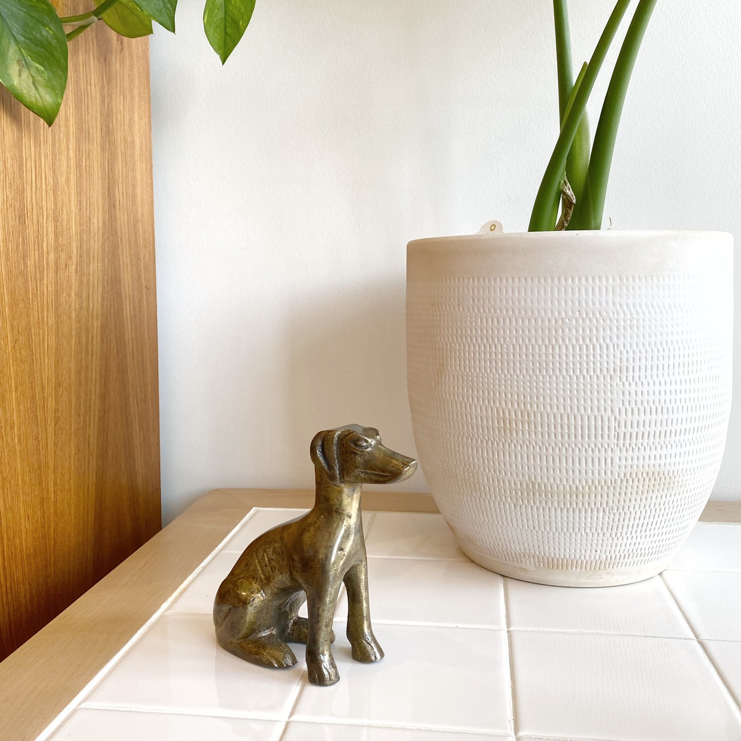 Vintage Bronzy Dog Statue