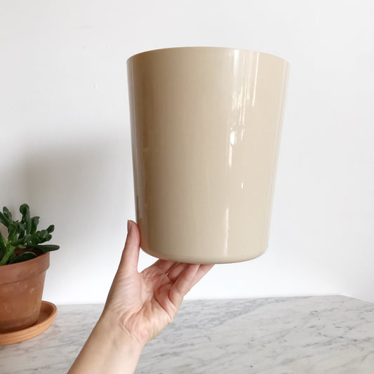 Vintage Tan Waste Basket