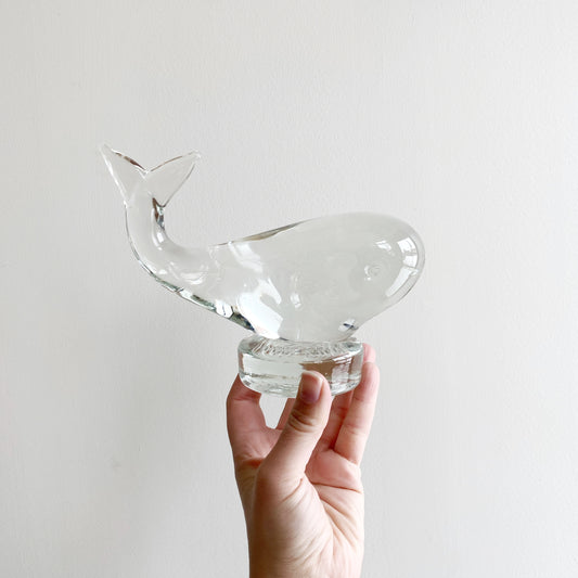 The Sweetest Vintage Handblown Glass Whale