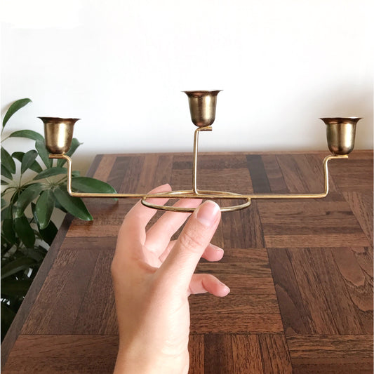 Vintage Gold Wire Candelabra