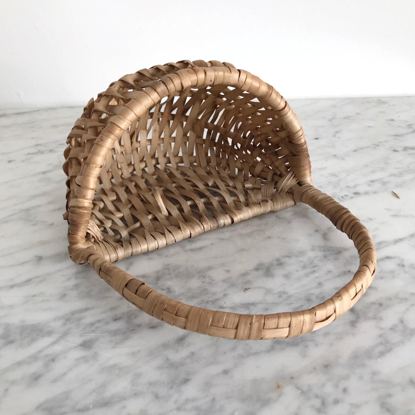 Small Woven Half Moon Basket