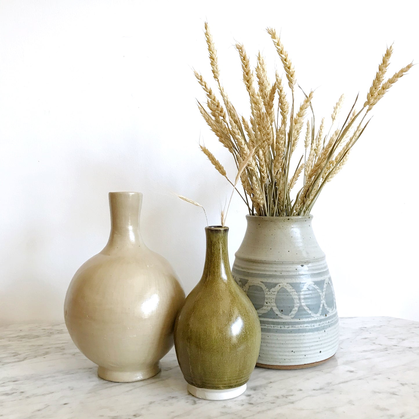 XL Studio Pottery Vase, Circles