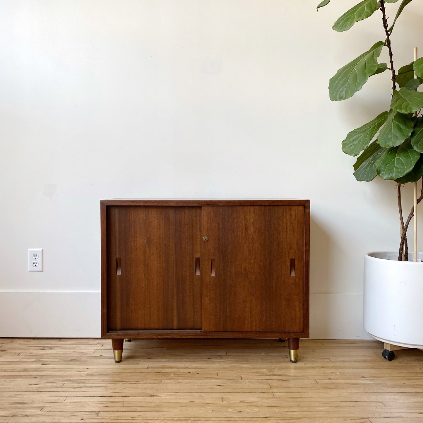 Petite Vintage MCM Storage Cabinet, Restored