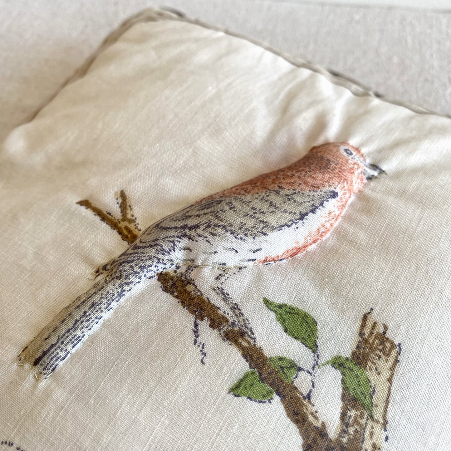 Vintage Decorative Bird Pillow