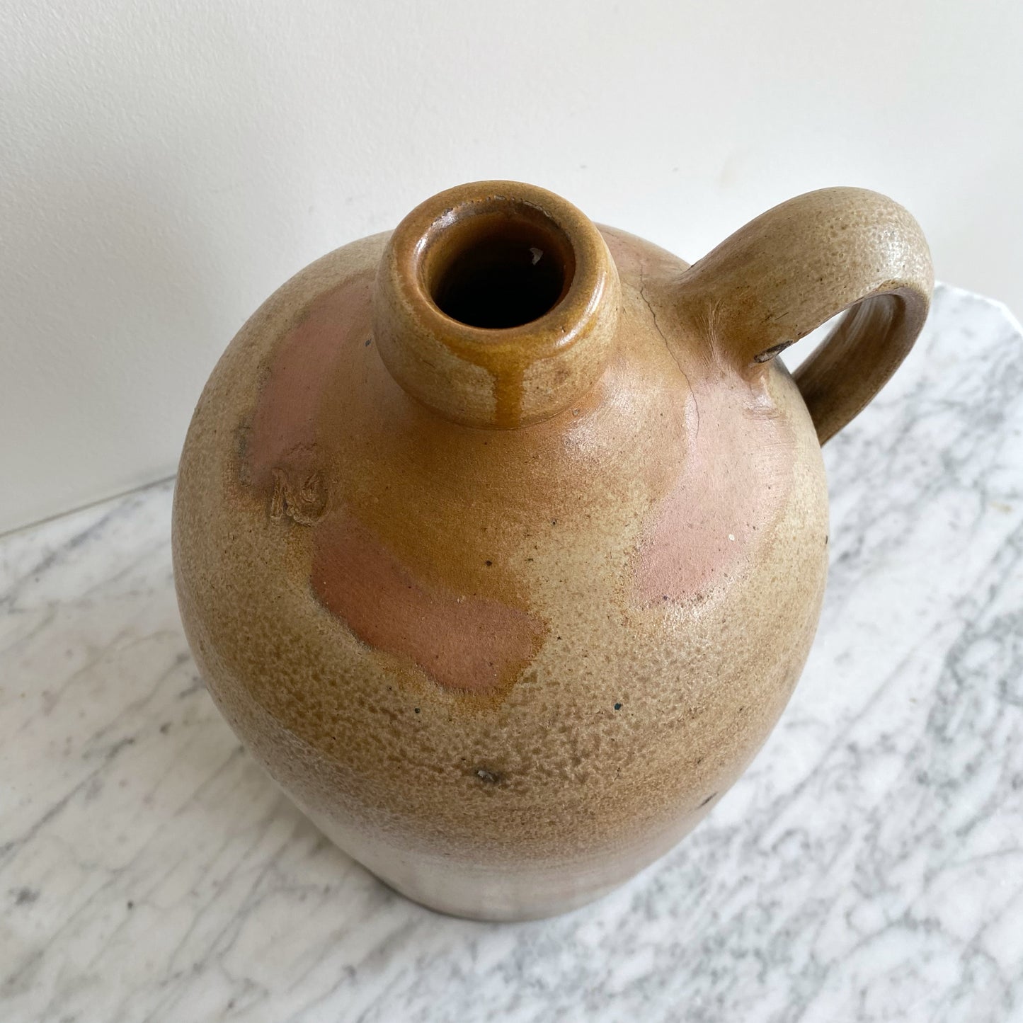 Giant Antique Salt Glaze Stoneware Jug, 15"