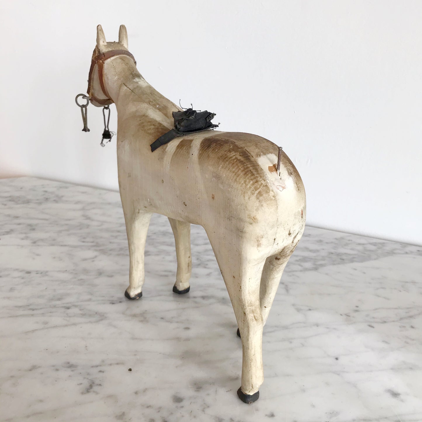 Vintage Folk Art Wooden Horse Sculpture