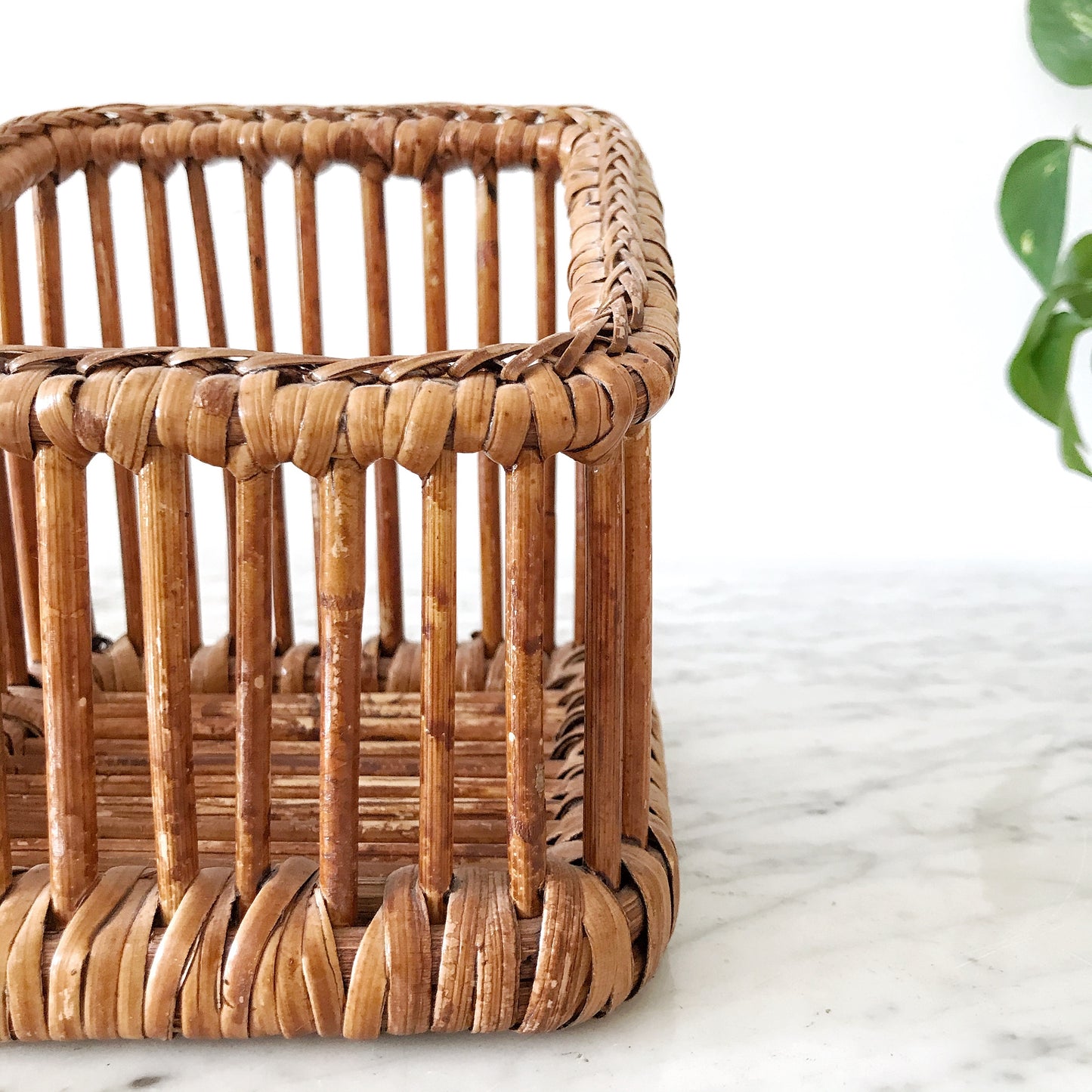 Vintage Wicker Tissue Holder / Box