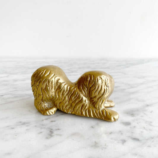 Vintage Brass Dog, Cocker Spaniel