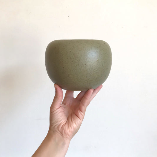 Vintage Sphere Ceramic Planter, Sage Green