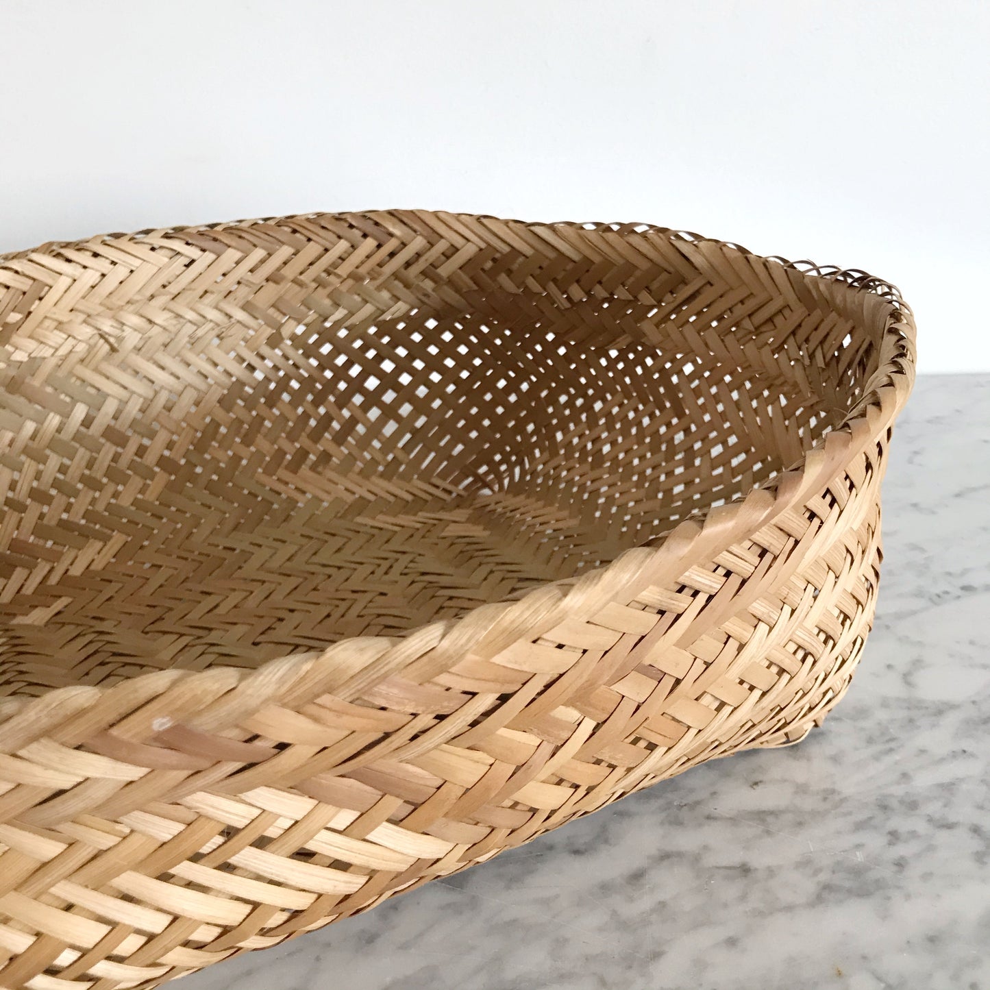 Wicker Basket with Squared Bottom