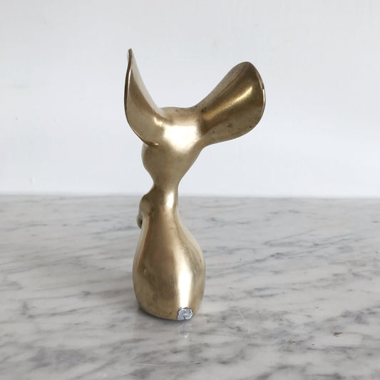 Vintage Brass Mouse, 5”