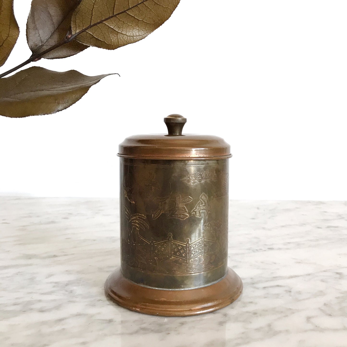 Vintage Copper Tea Canister