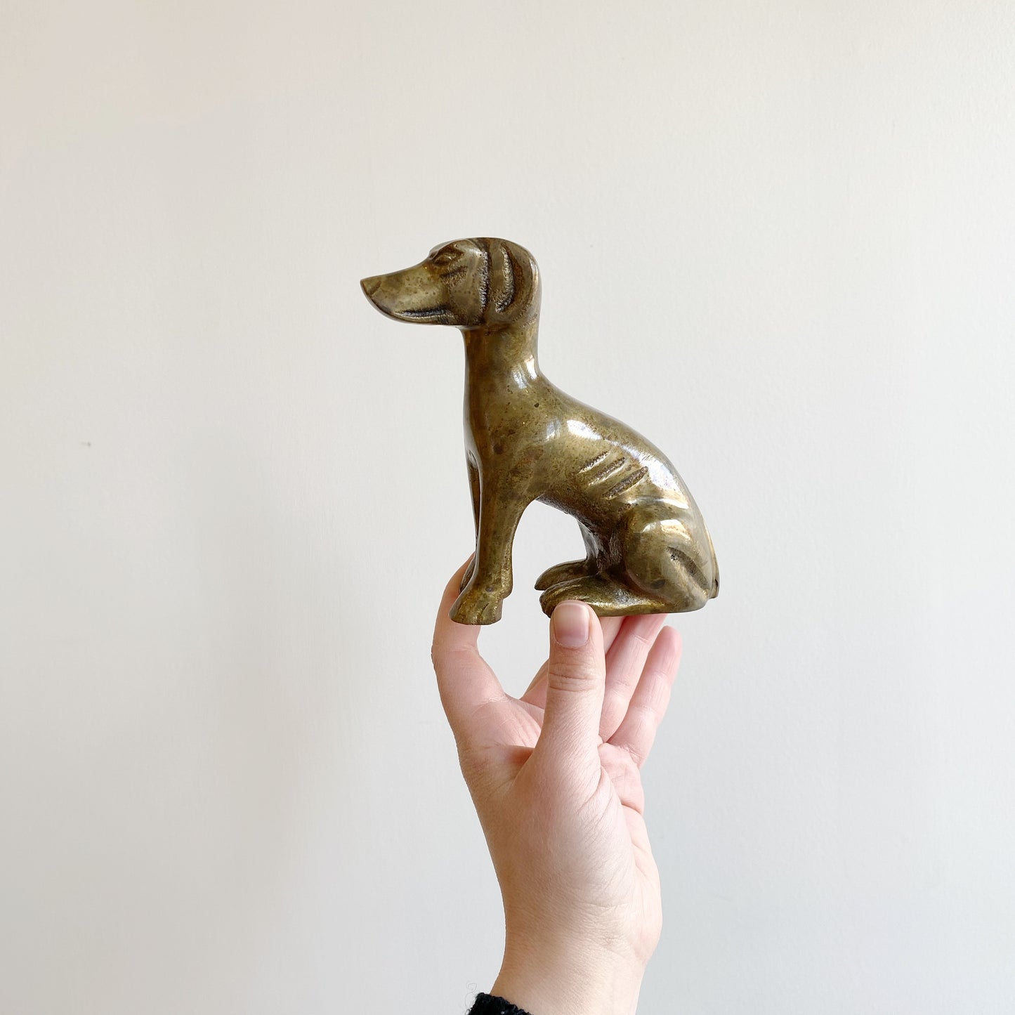 Vintage Bronzy Dog Statue