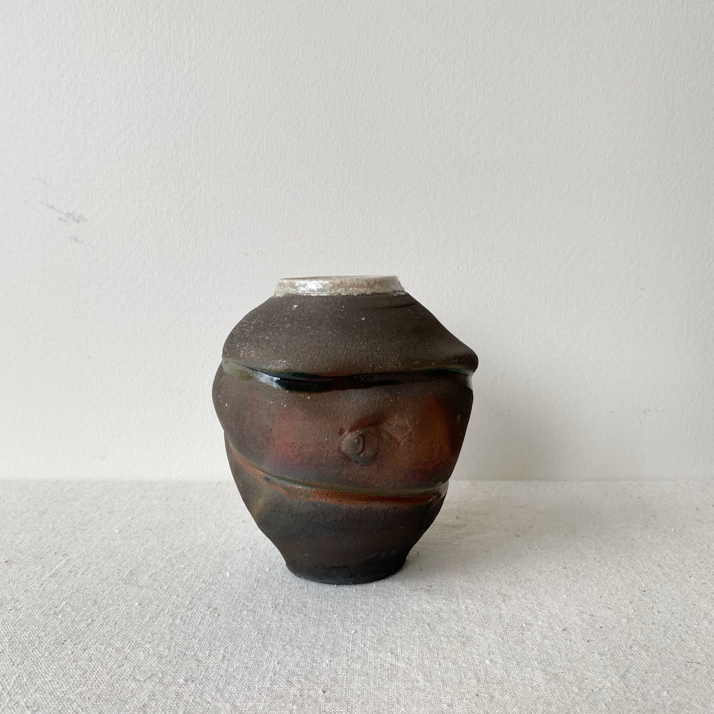 Vintage Raku Art Pottery Vase