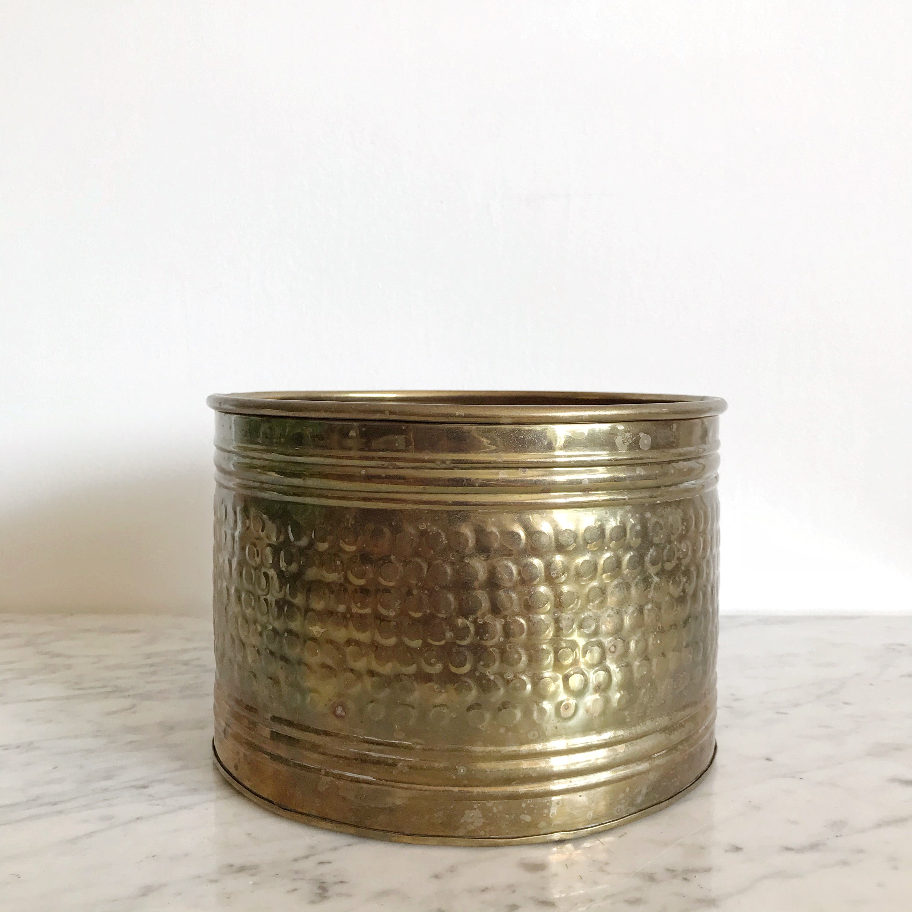 Vintage 80s Large offers Brass Planter