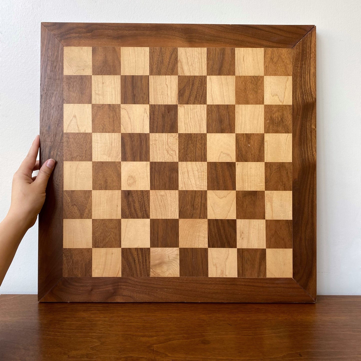 Vintage Wooden Chess Board (19.5” x 19.5”)