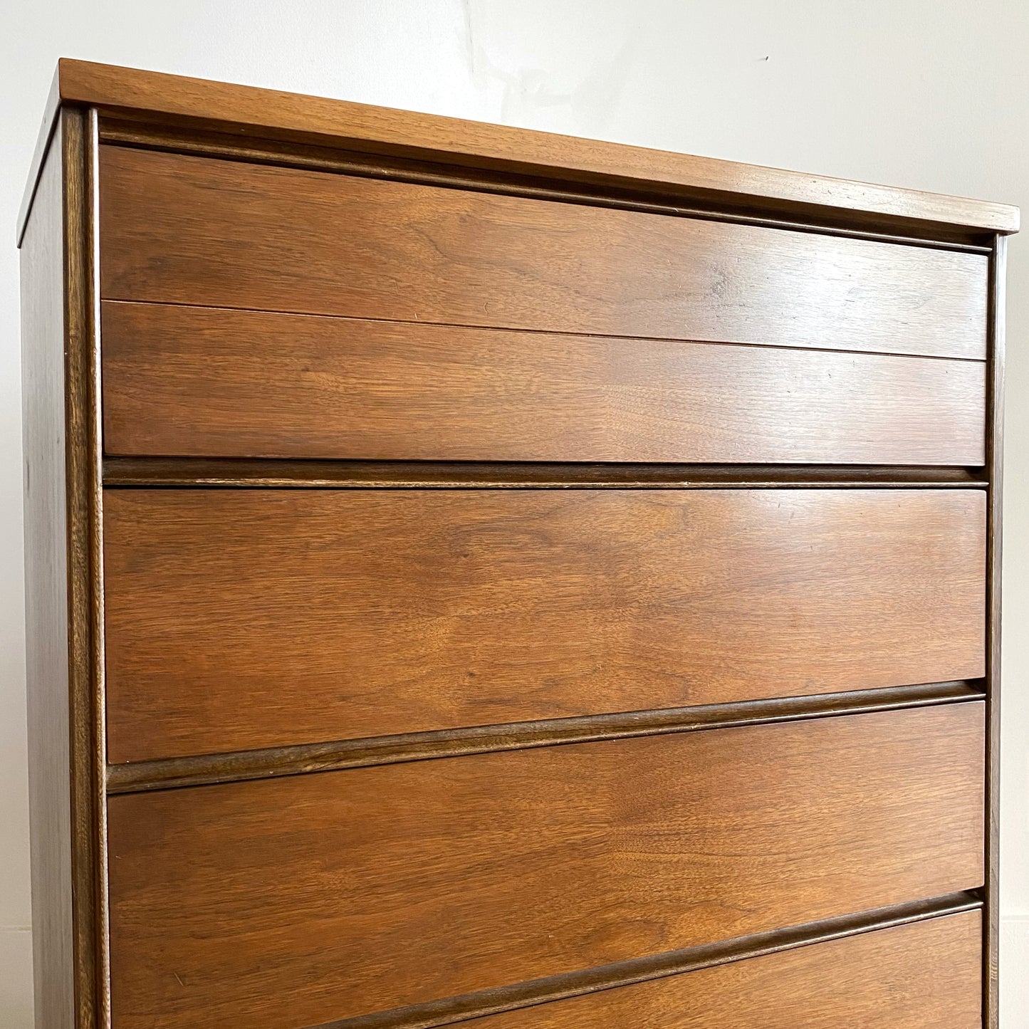 Vintage Mid-Century Tallboy Dresser by Bassett