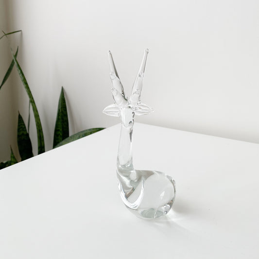 Vintage Glass Gazelle, 8.25”