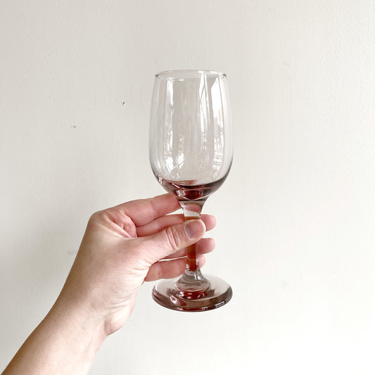 A Pair of Vintage Blushy-Purple Wine Glasses