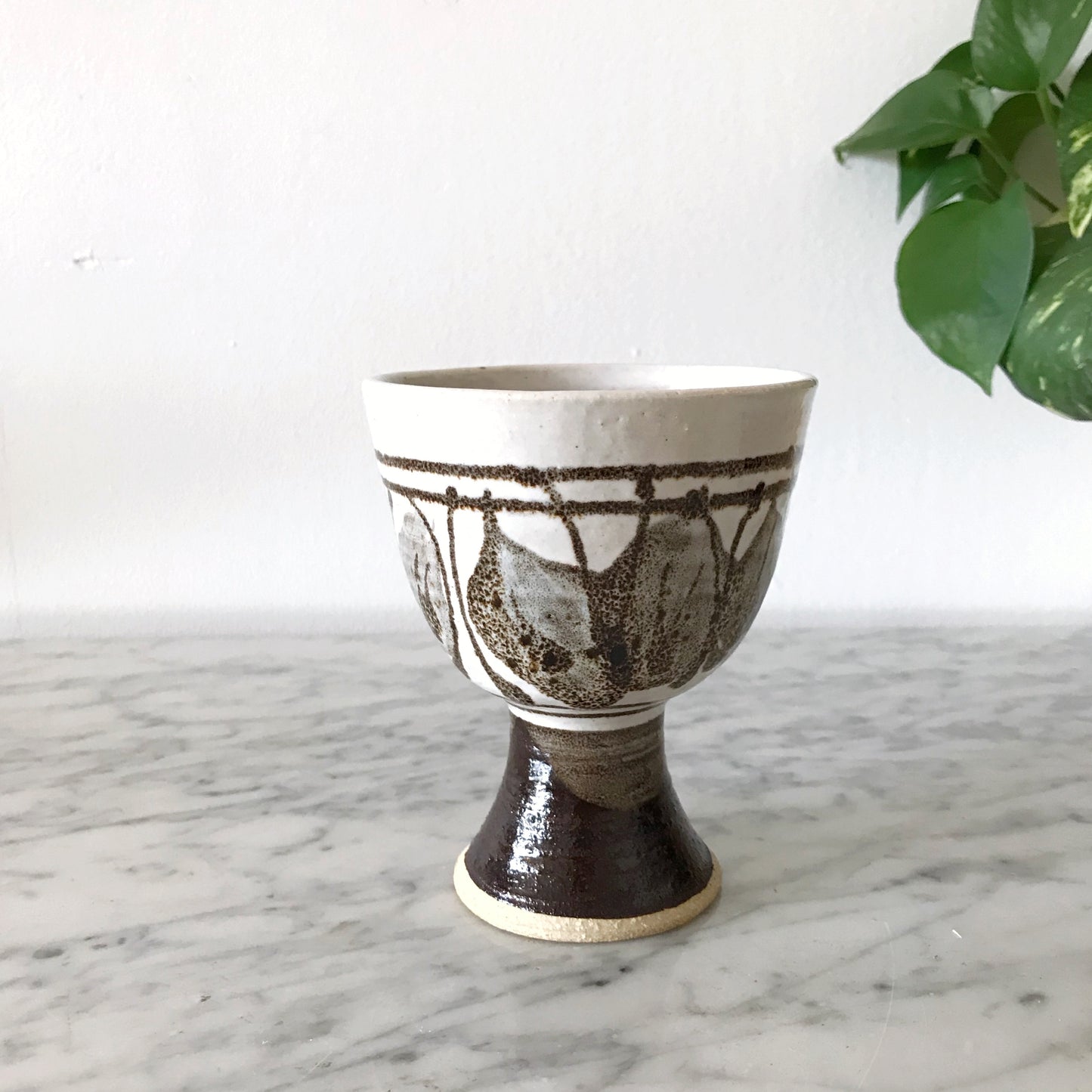 Vintage Pottery Goblet