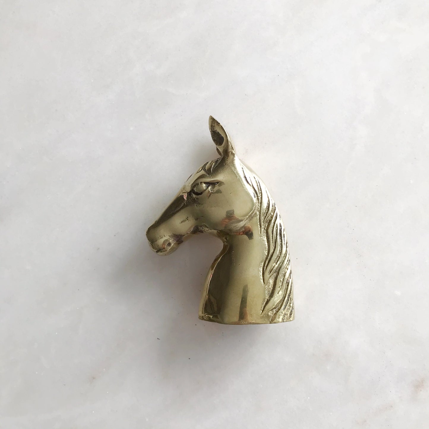 Vintage Brass Horse Bust