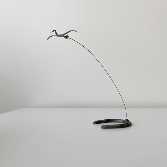 Vintage Bird on Wire Sculpture