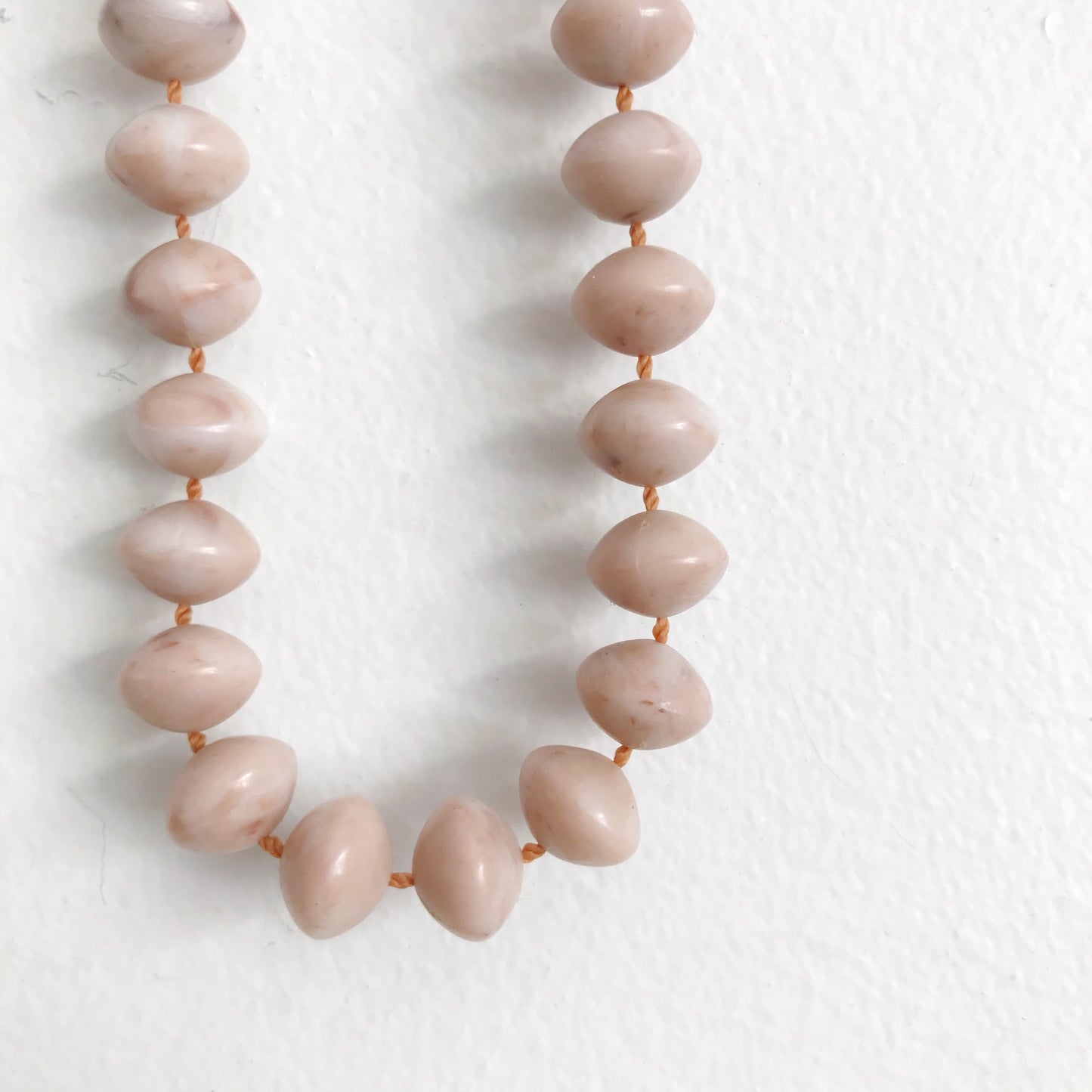 Sweet Vintage Pink Beaded Necklace