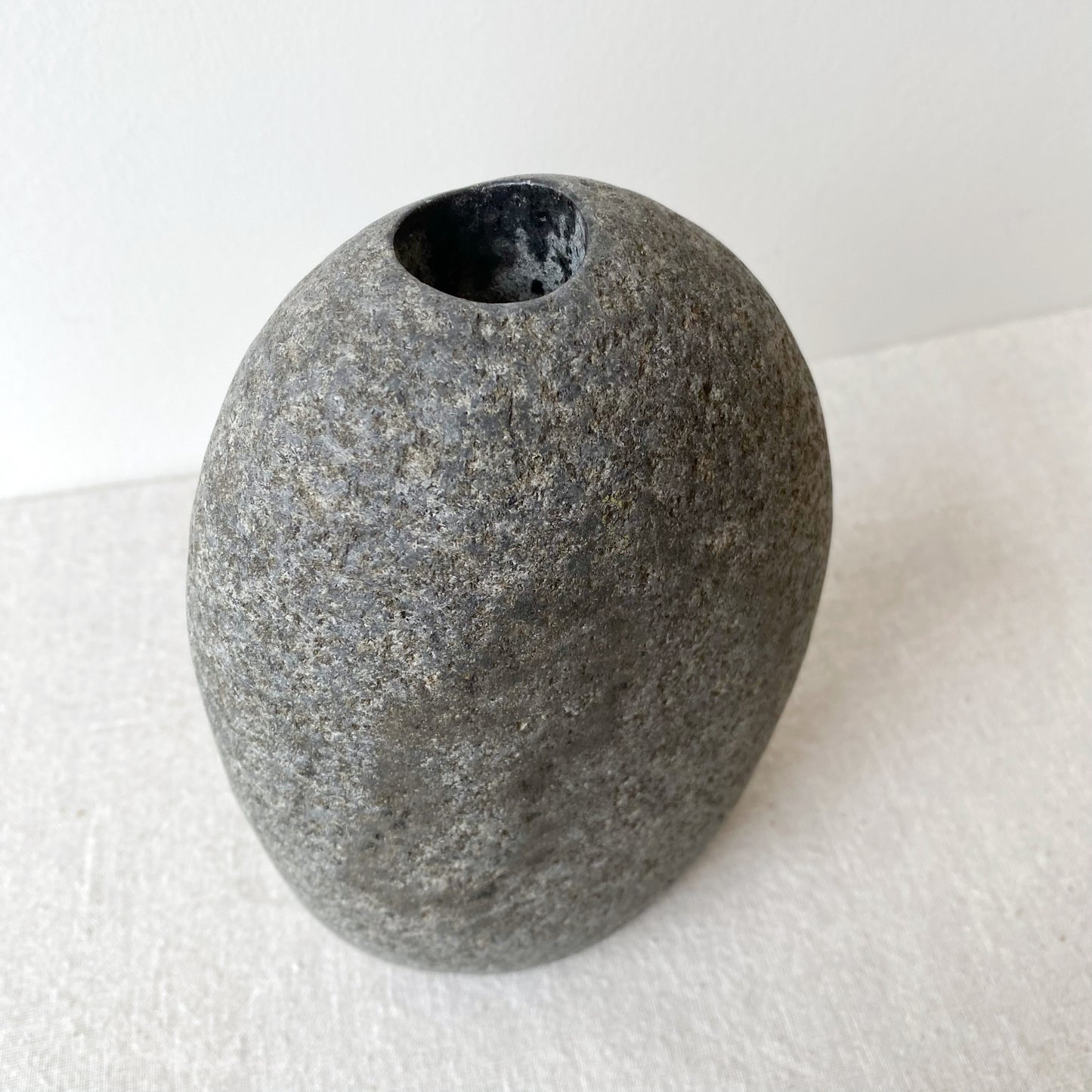 Vintage Gray Stone Vase