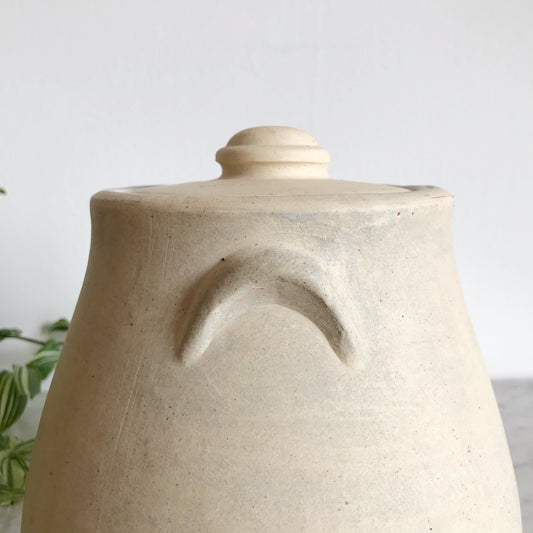 Large Vintage Clay Canister