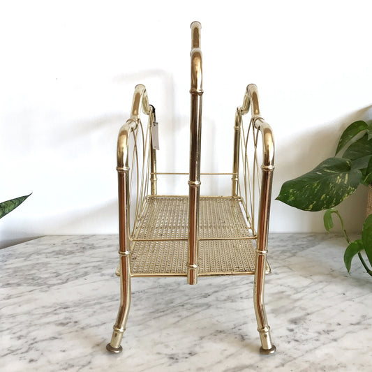 Brass Magazine Holder, Bamboo Texture