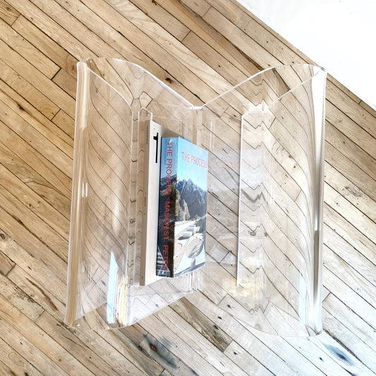 Vintage Lucite Magazine Holder