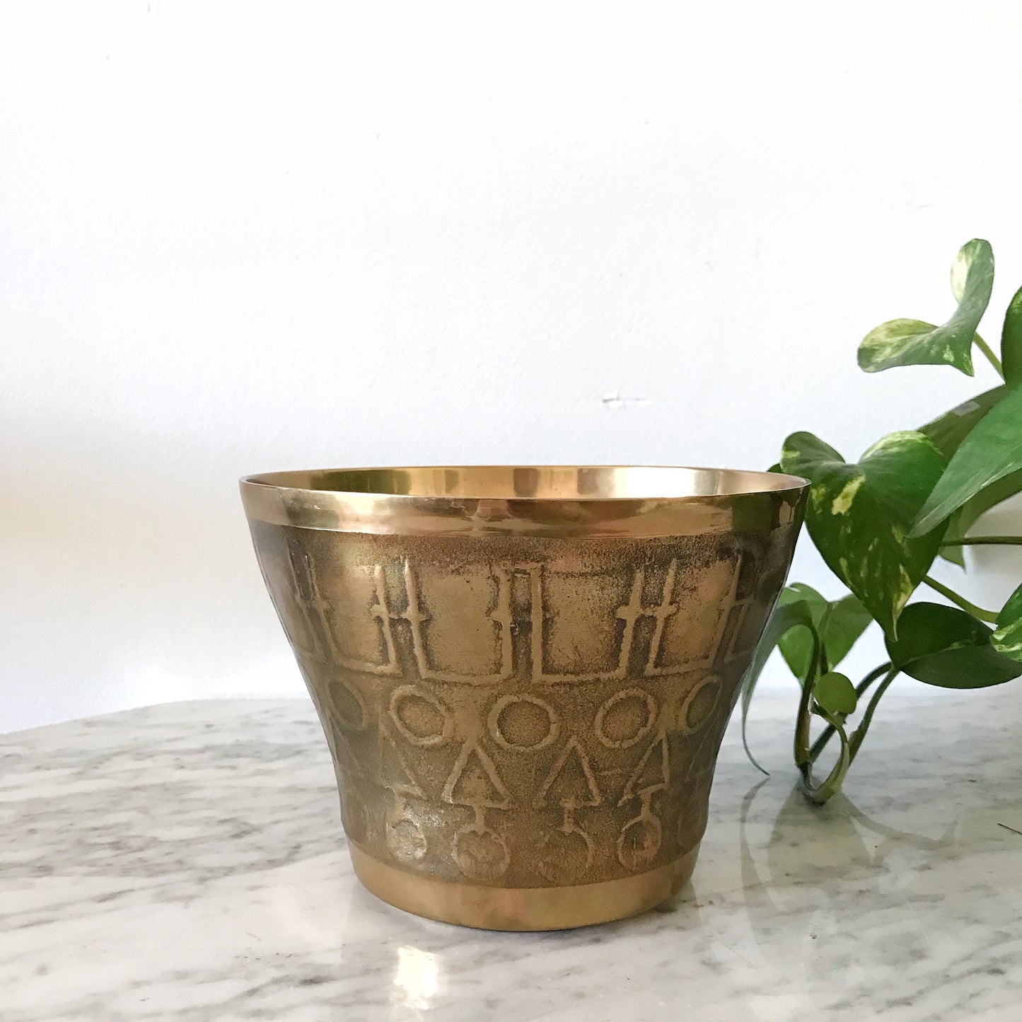 Heavy Brass Container / Planter