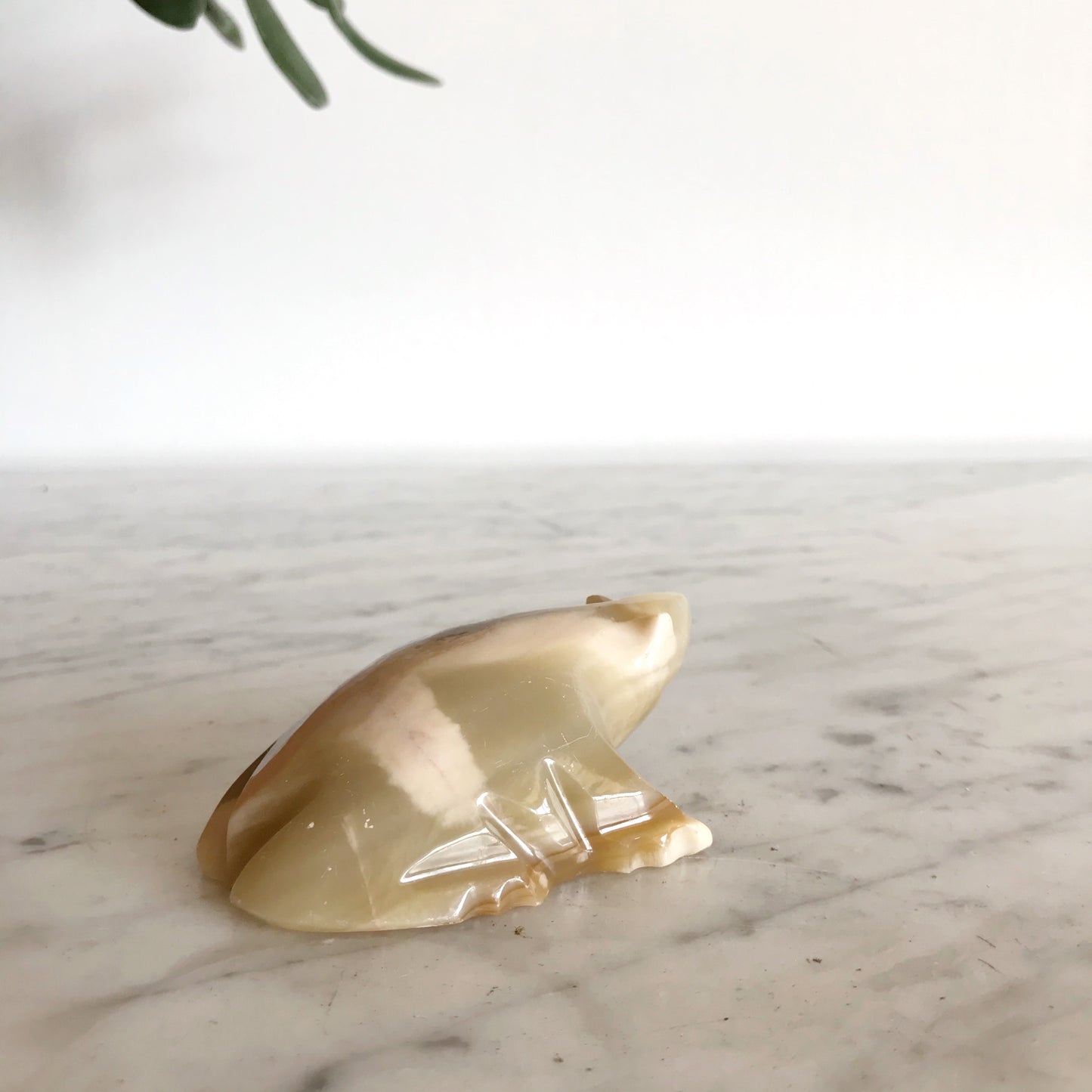 Vintage Carved Stone Frog