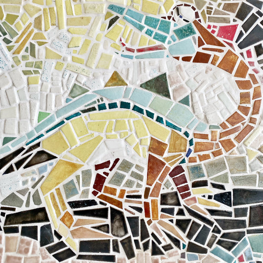 Original Mosaic Dragon / Dinosaur Art