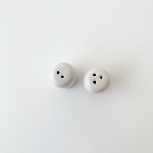 Itty-Bitty Vintage Stoneware Salt + Pepper Set