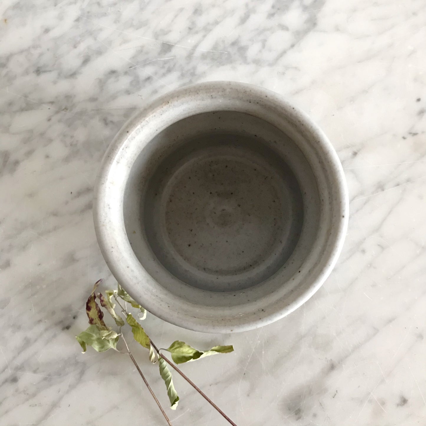 Hand-Built Stoneware Container, Soft Gray