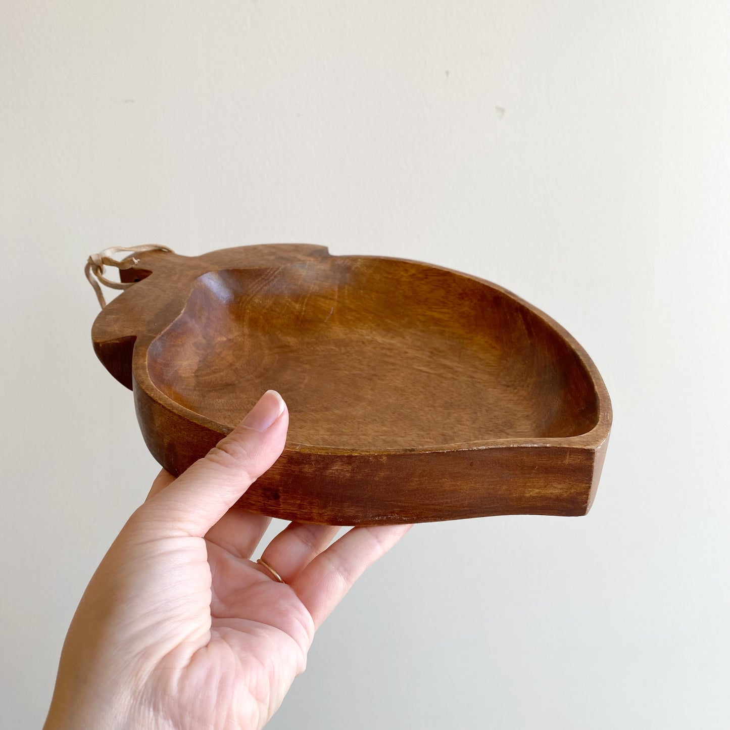 Vintage Shallow Wood “Fruit” Bowl