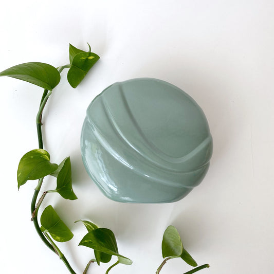 Vintage 80’s Minty Green Ceramic Vase