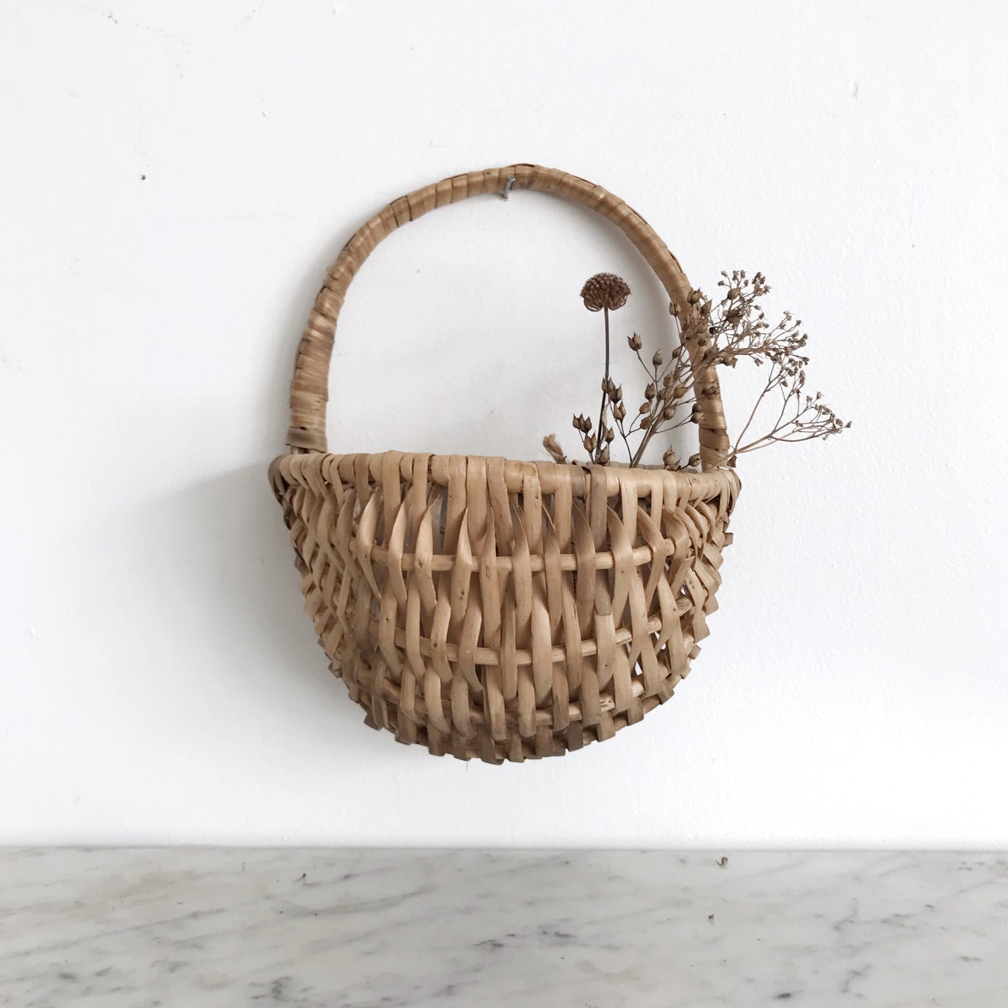 Small Woven Half Moon Basket