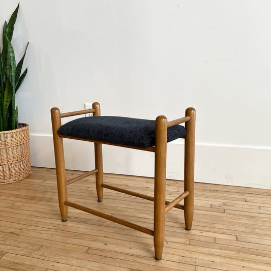 Vintage Modern Upholstered Stool