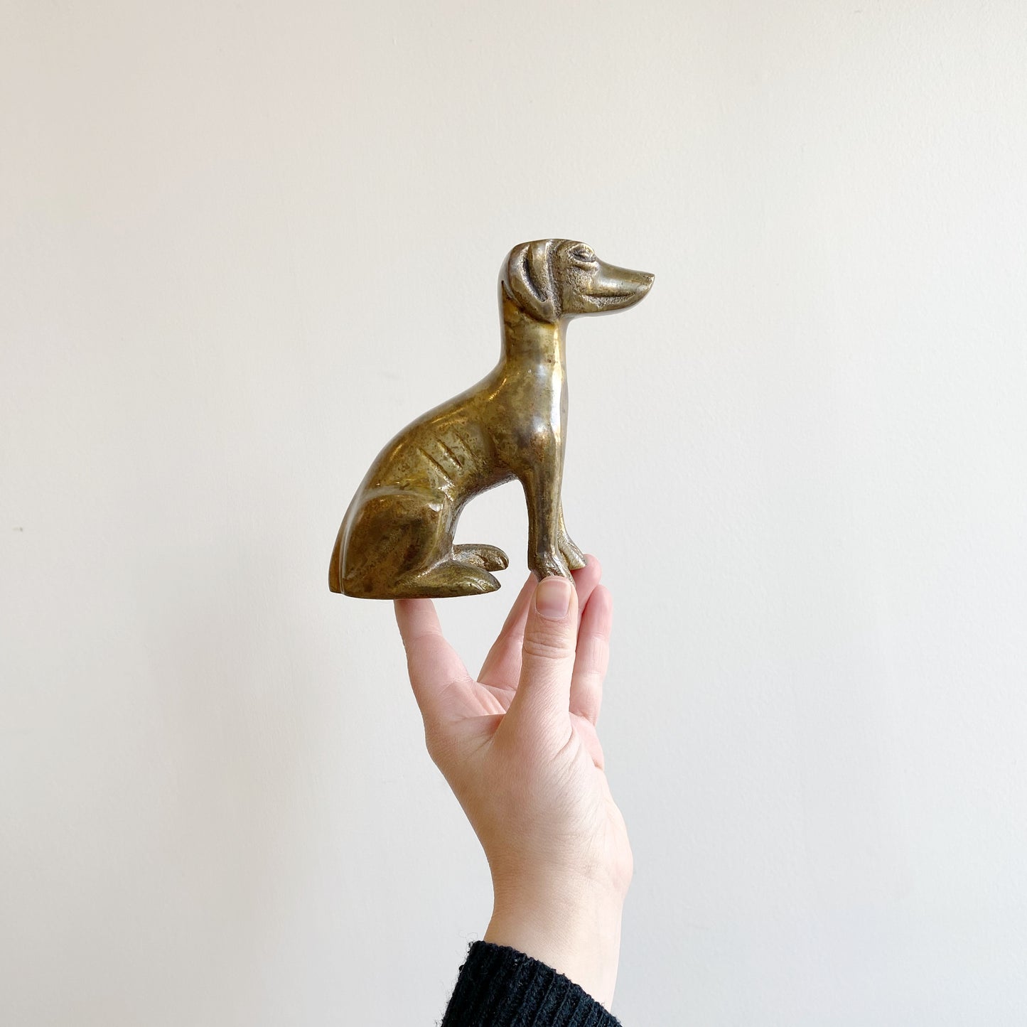 Vintage Bronzy Dog Statue