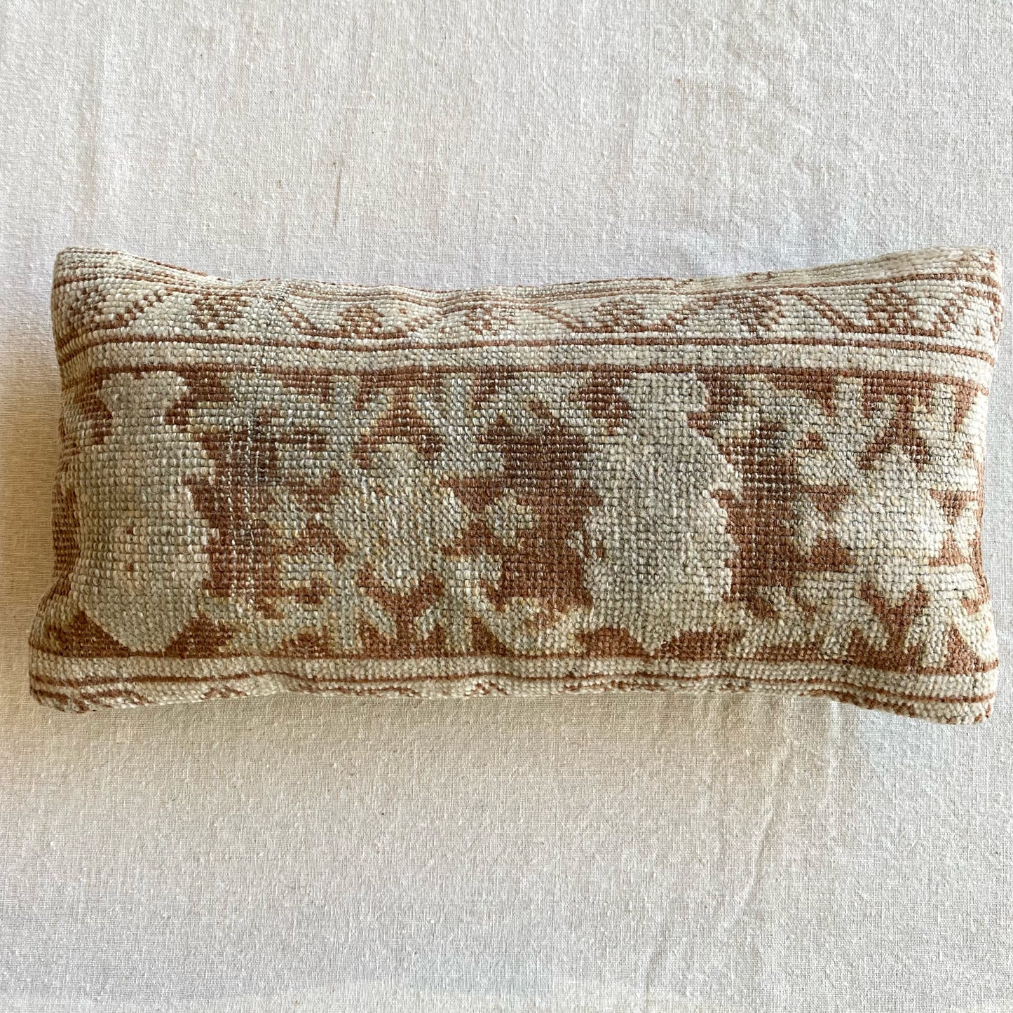 Hand-knotted Turkish Pillow Cover (8 x 16)