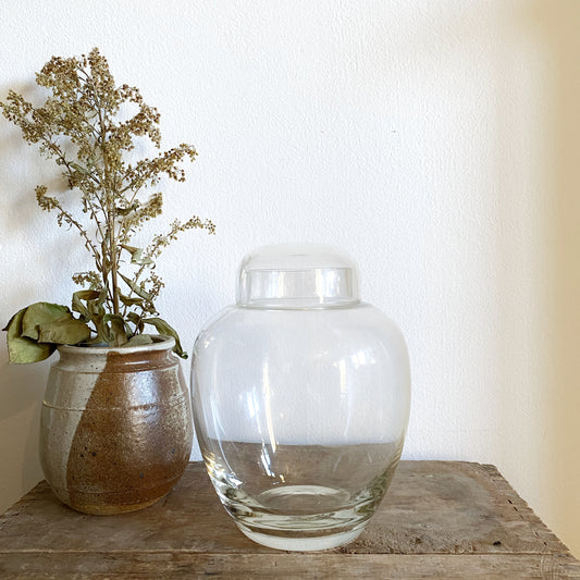 Vintage Glass Container/Jar with Lid